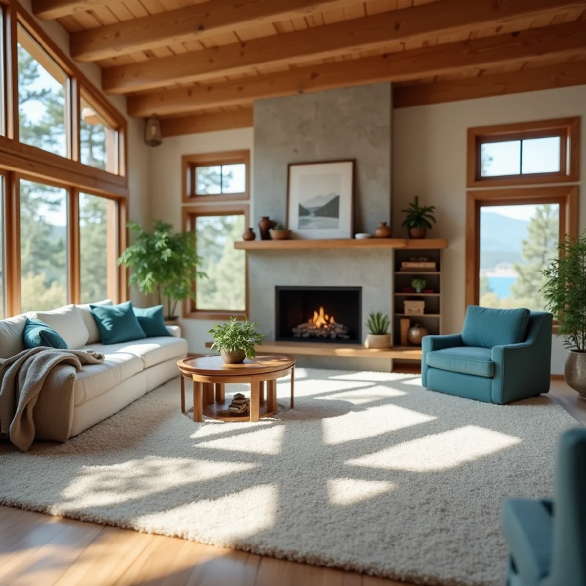 Clean, freshly cleaned carpet in a Bass Lake, CA home
