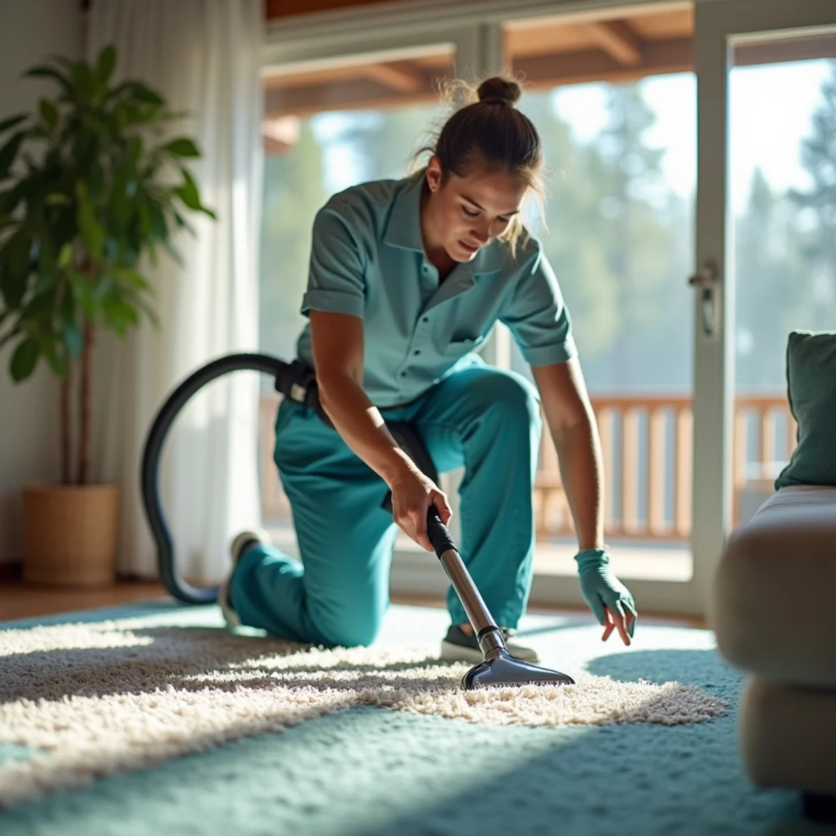 SurfaceTech deep-cleaning carpet in Bass Lake, Madera County