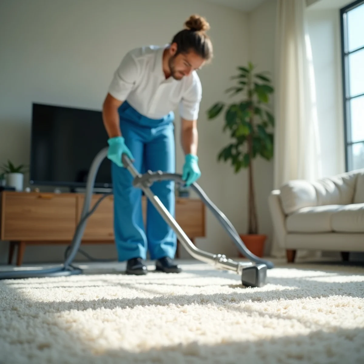 SurfaceTech deep-cleaning carpet in Chowchilla, Madera County