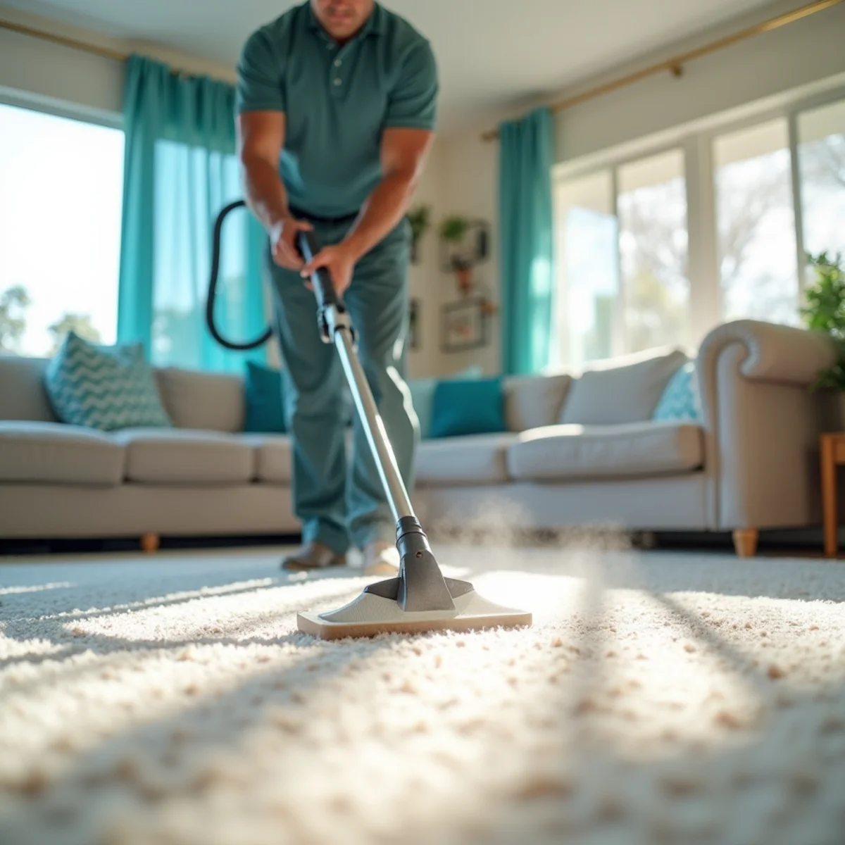 SurfaceTech deep-cleaning carpet in Clovis, Fresno County
