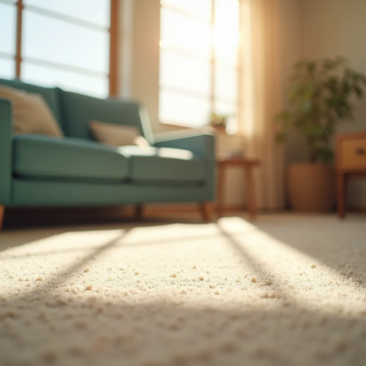 Clean, freshly cleaned carpet in a Coalinga, CA home
