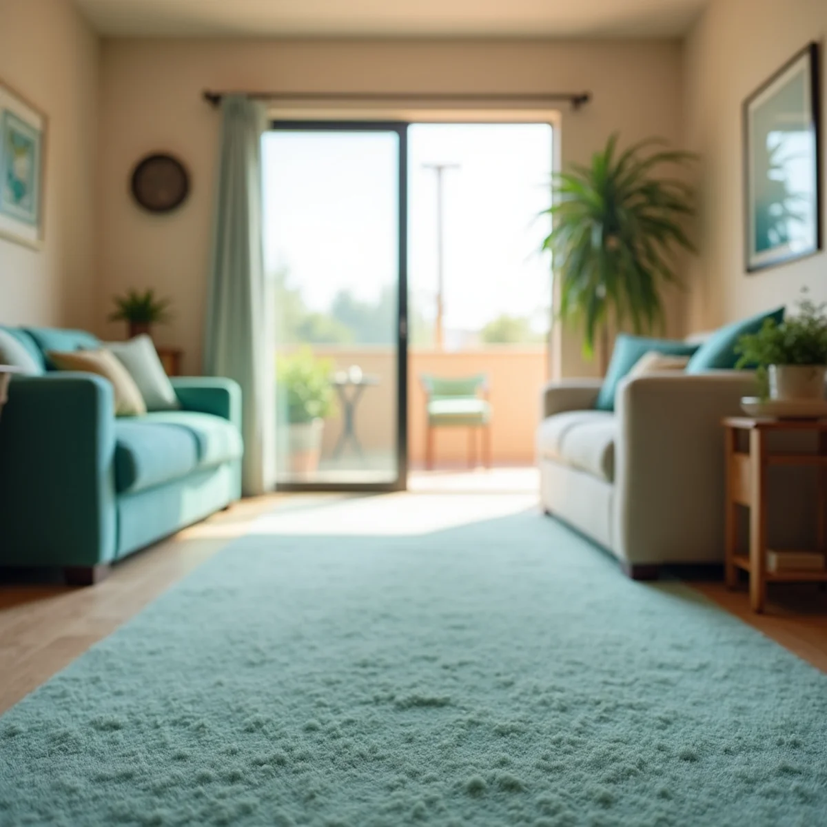 Clean, freshly cleaned carpet in a Firebaugh, CA home