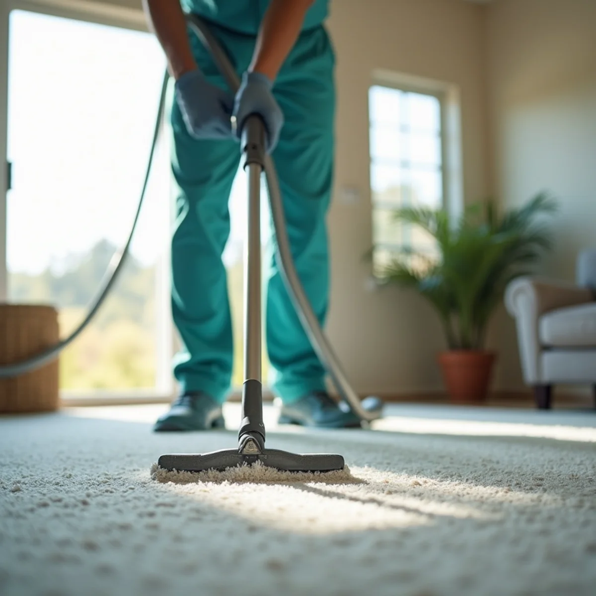 SurfaceTech deep-cleaning carpet in Kerman, Fresno County
