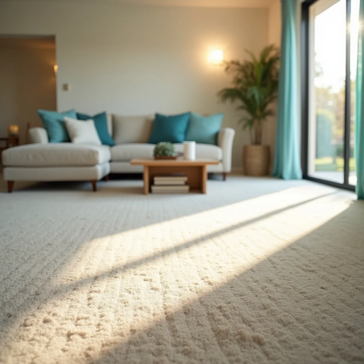 Clean, freshly cleaned carpet in a Madera, CA home