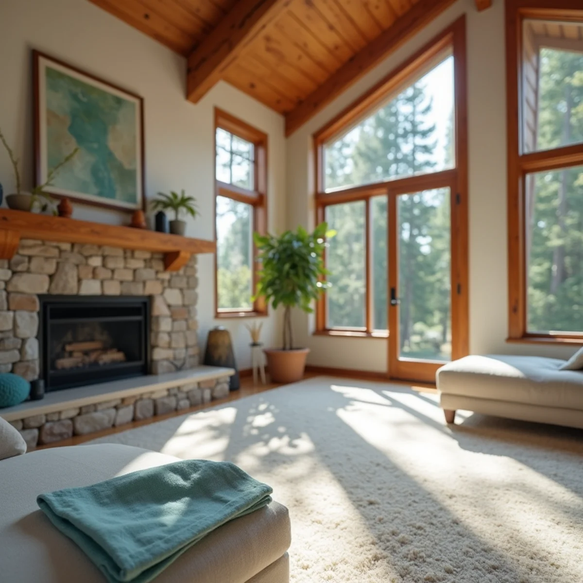 Clean, freshly cleaned carpet in a Oakhurst, CA home