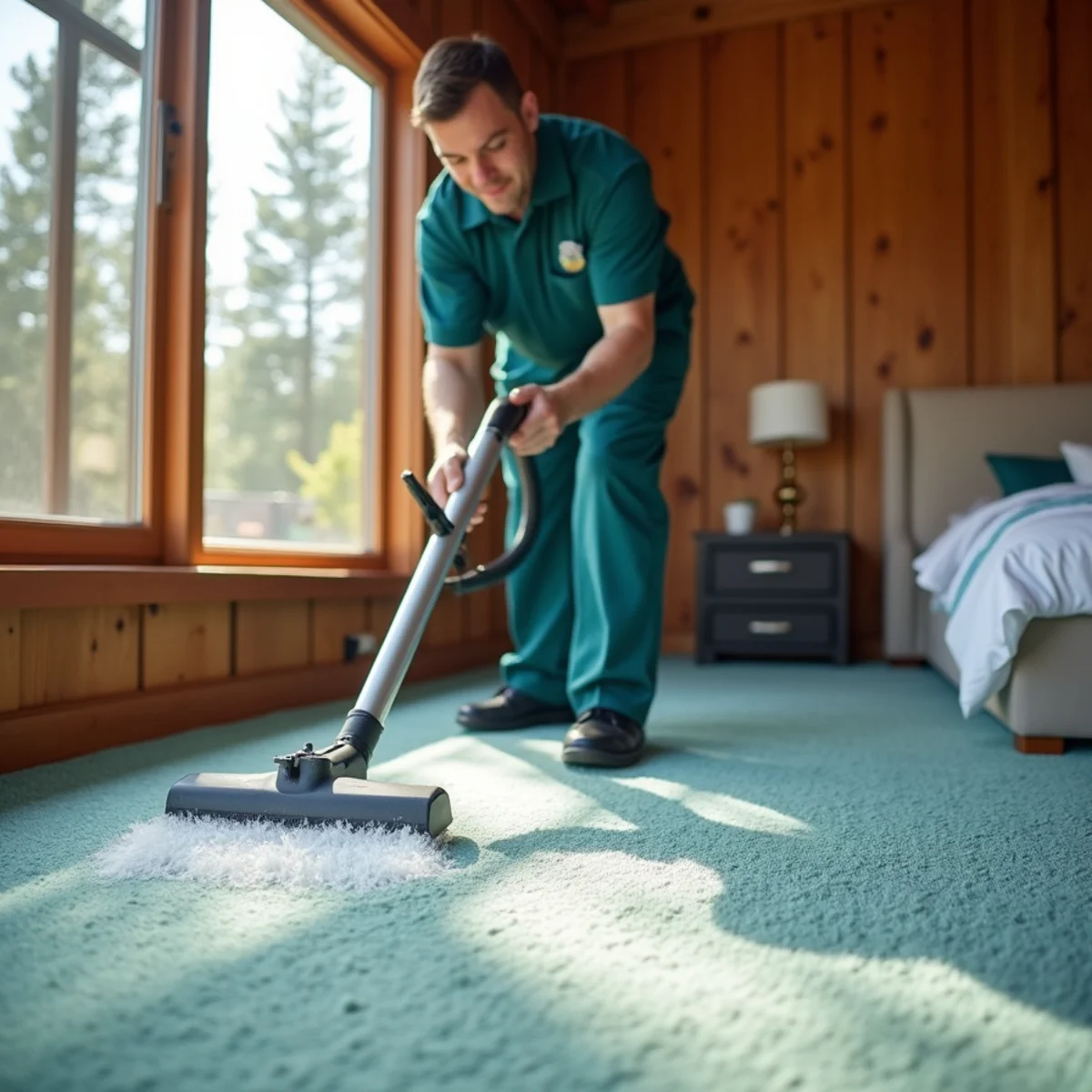 SurfaceTech deep-cleaning carpet in Oakhurst, Madera County