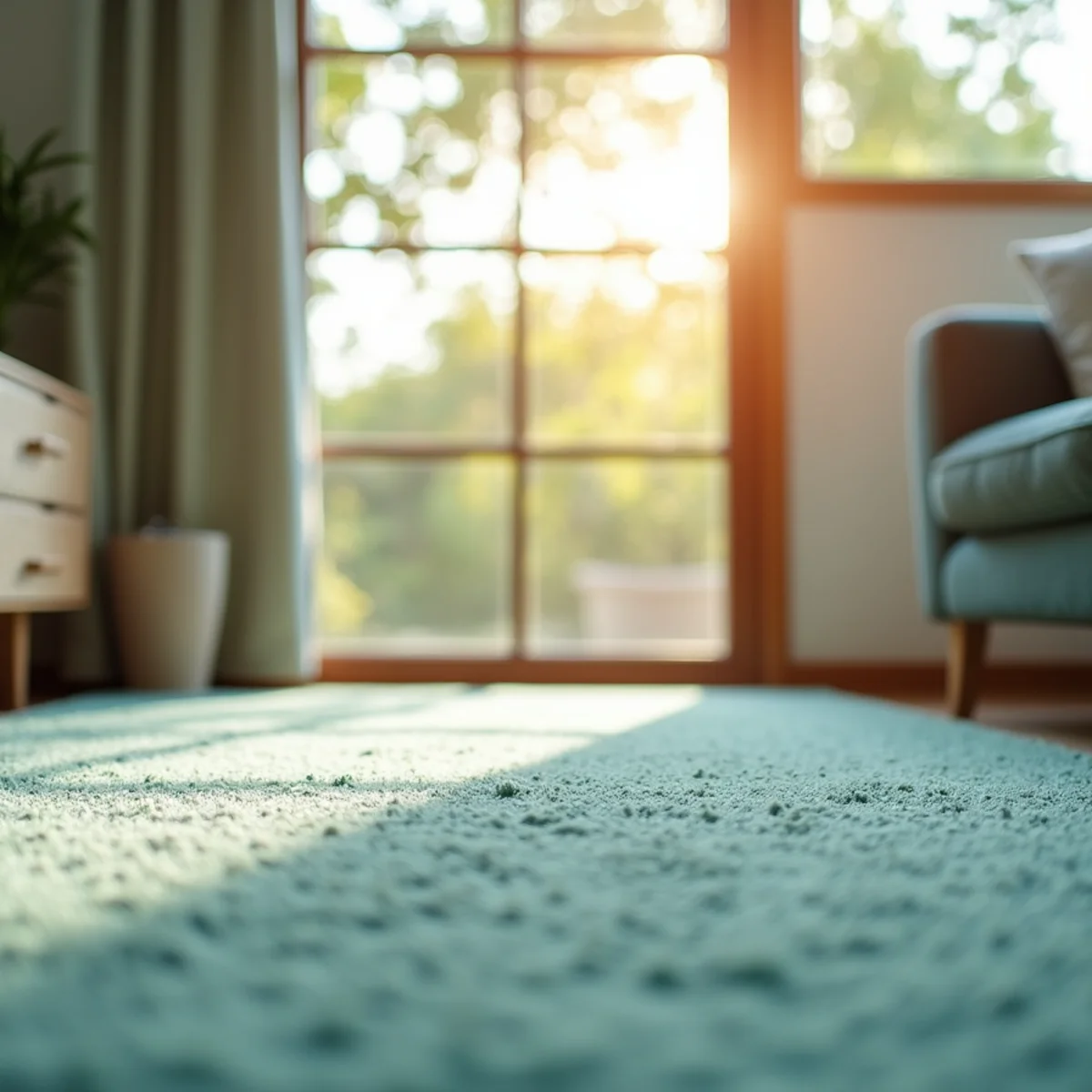 Clean, freshly cleaned carpet in a Reedley, CA home