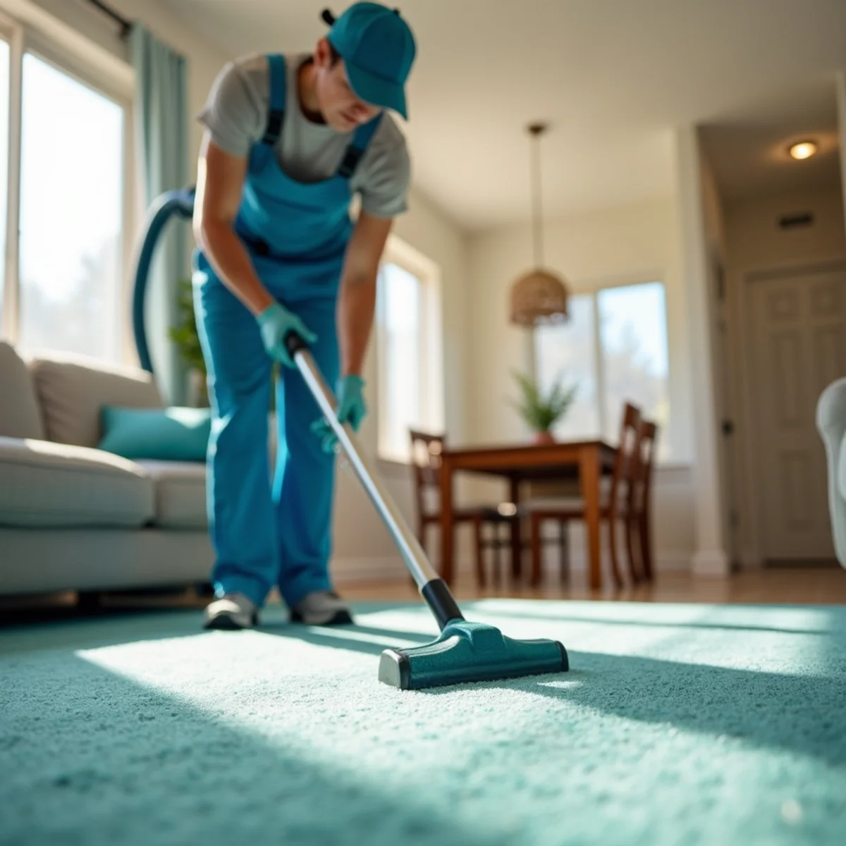 SurfaceTech deep-cleaning carpet in Reedley, Fresno County