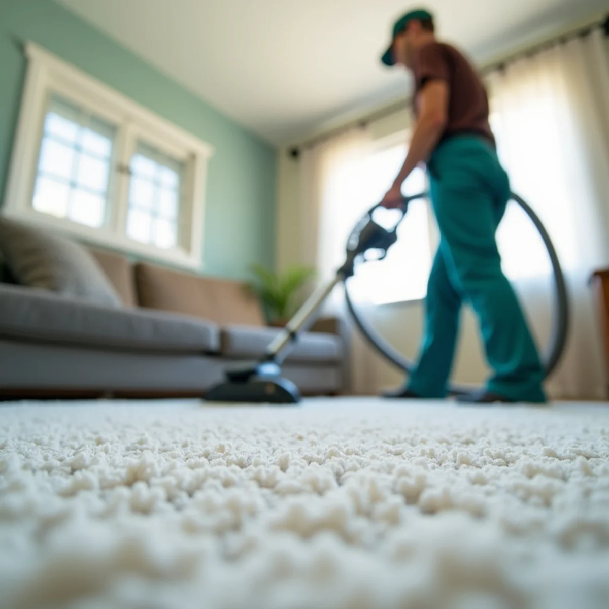 SurfaceTech deep-cleaning carpet in Sanger, Fresno County