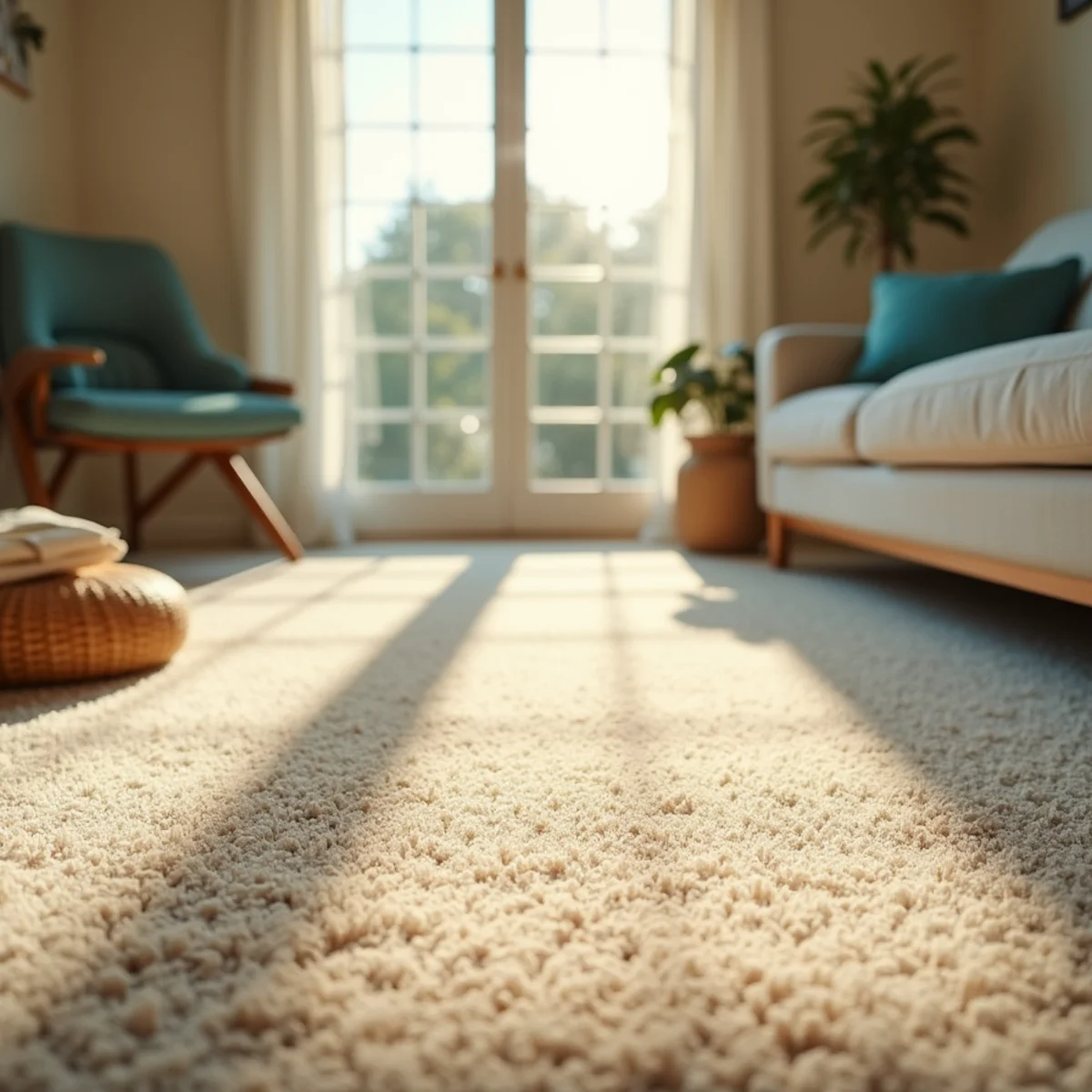 Clean, freshly cleaned carpet in a Selma, CA home