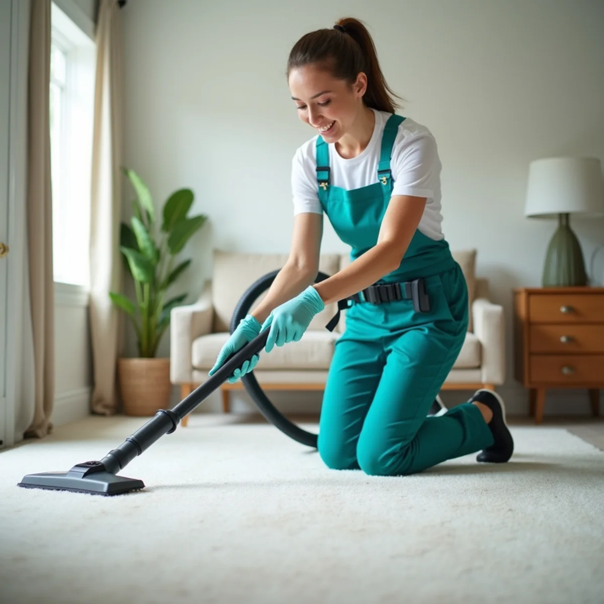 SurfaceTech deep-cleaning carpet in Selma, Fresno County
