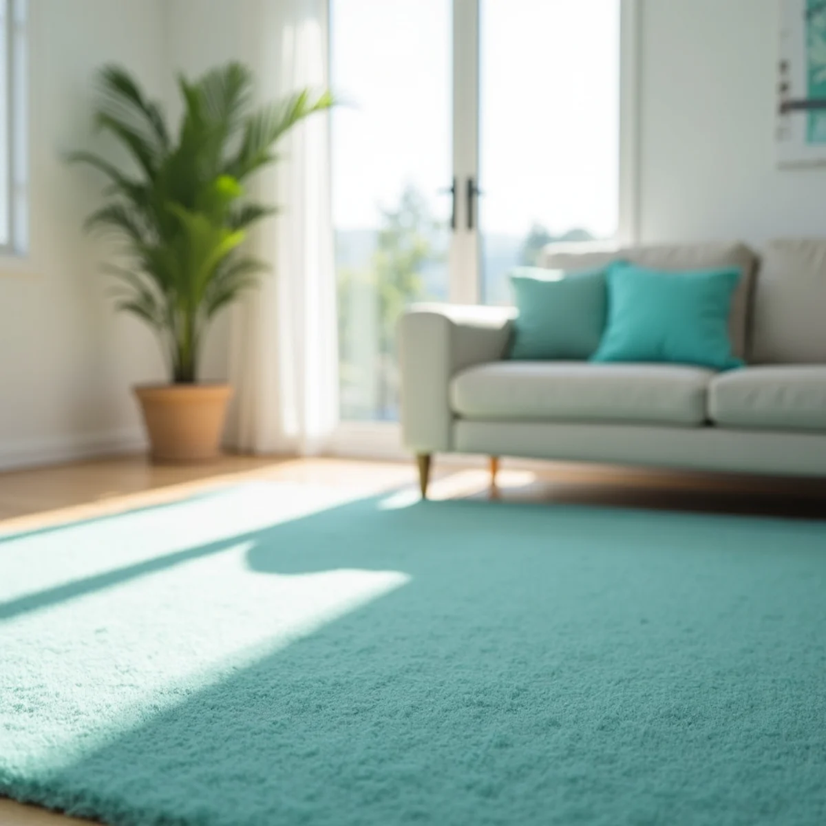 A freshly cleaned, bright California living room
