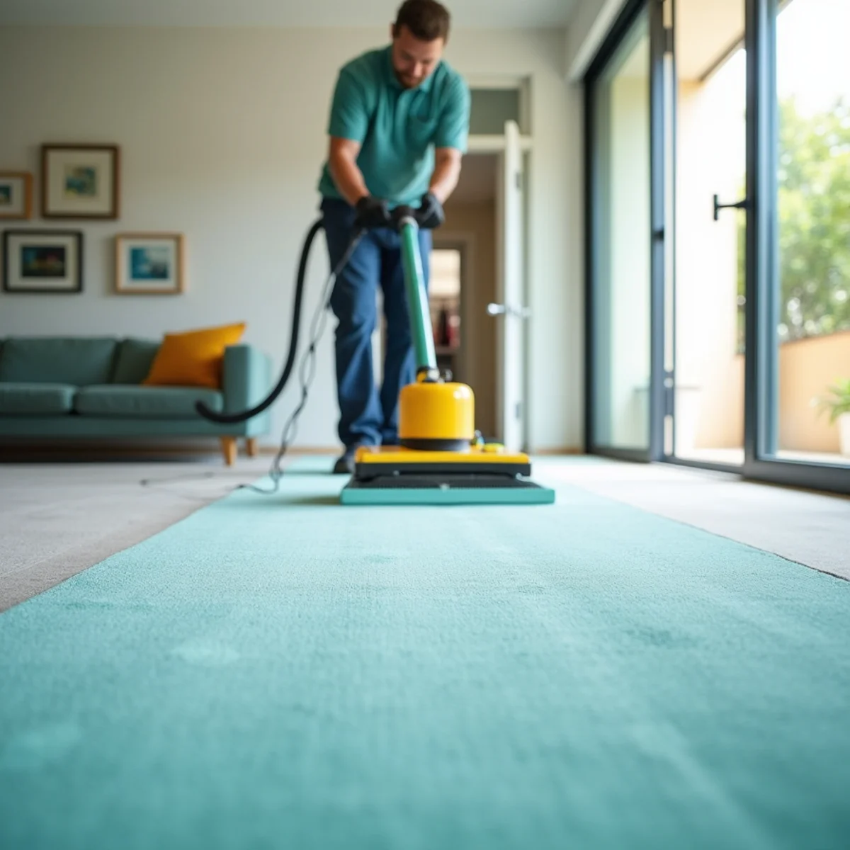 Carpet Repair & Reinstallation in action in a Fresno, CA home