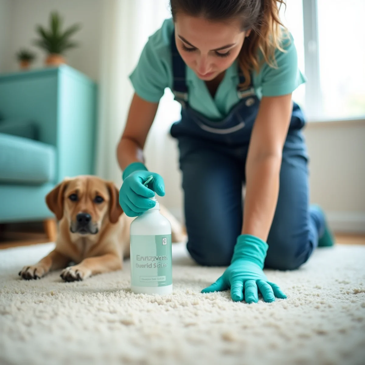 Pet Odor & Stain Removal in action in a Fresno, CA home