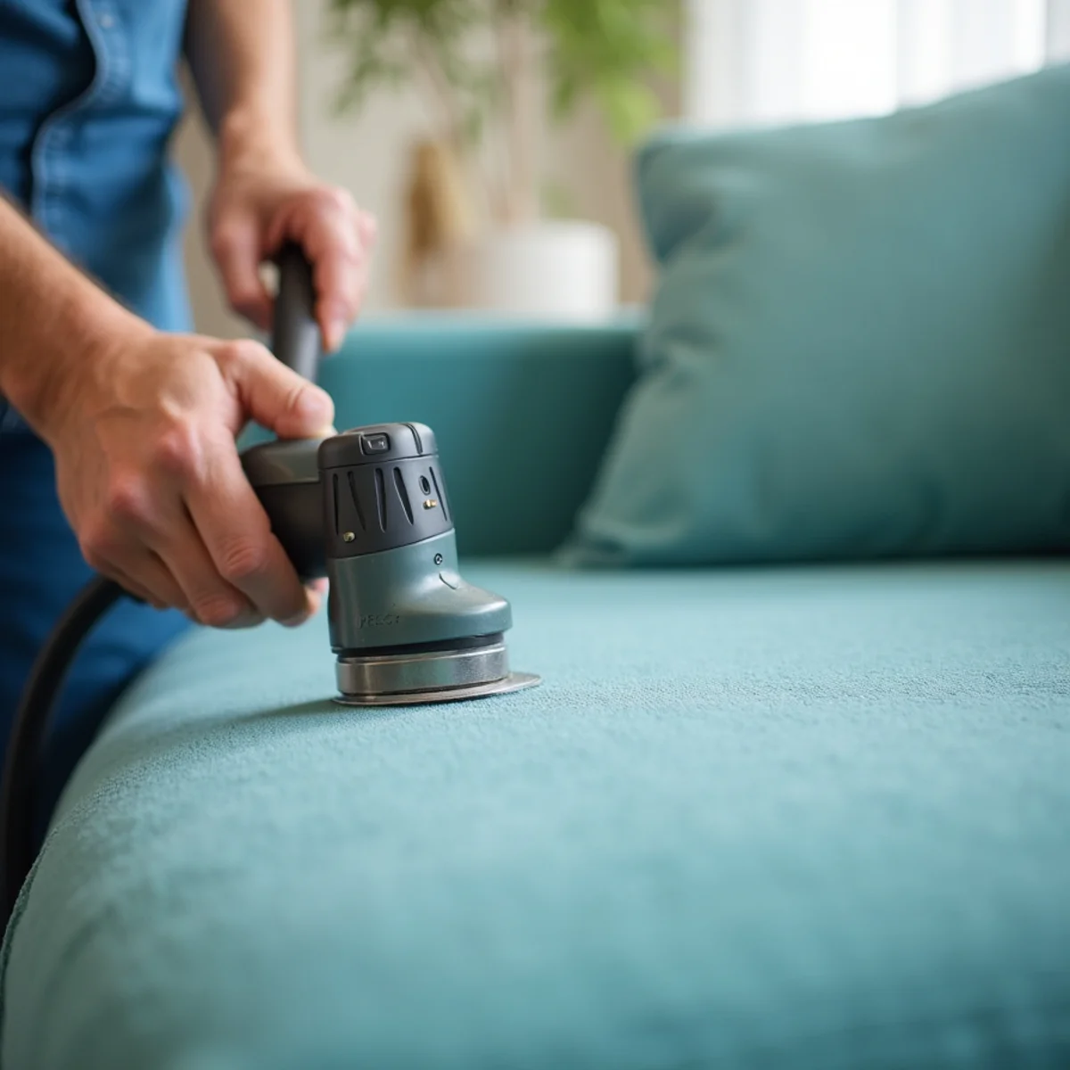 Upholstery Cleaning in action in a Fresno, CA home