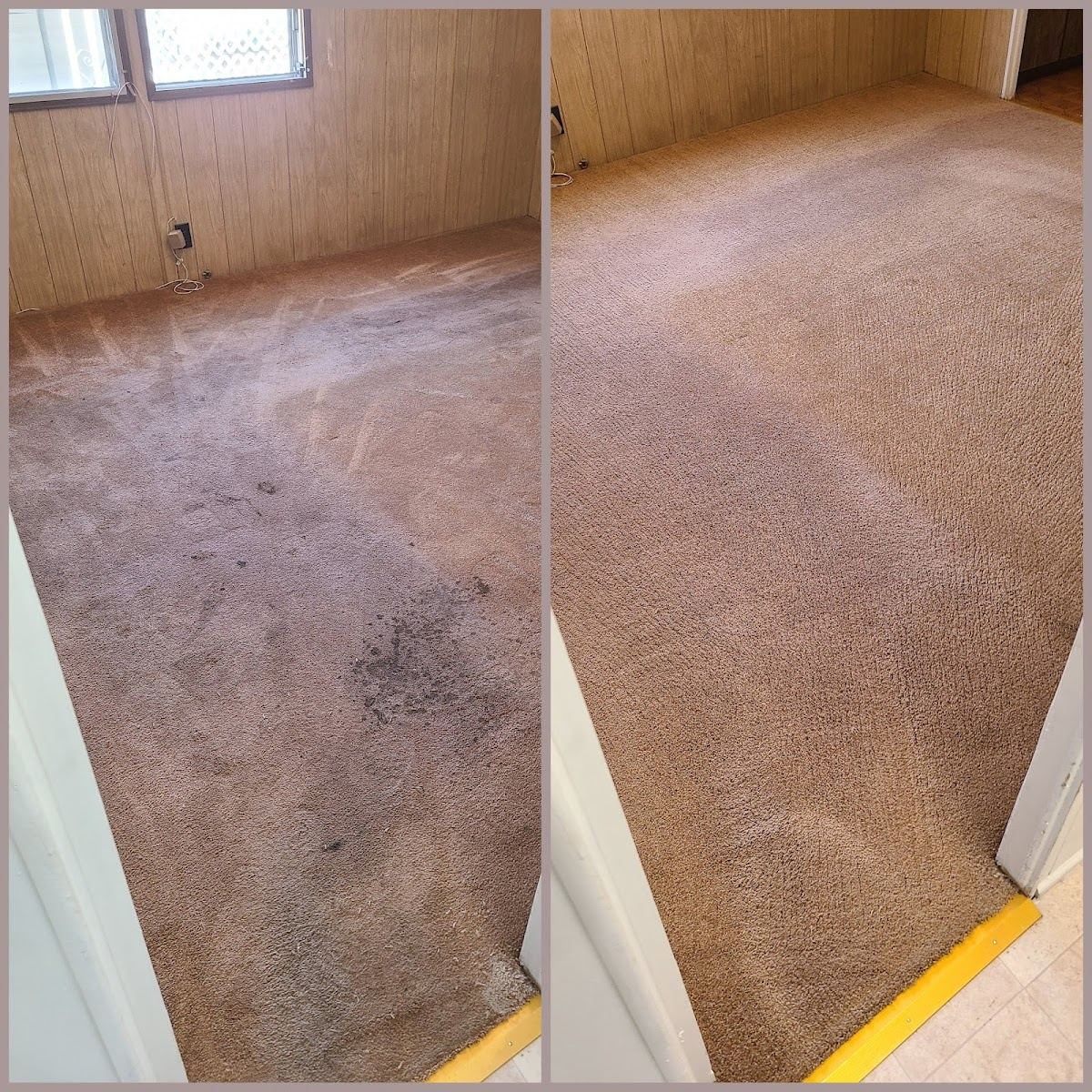 Heavy-soil carpet restored to clean in a Central Valley home