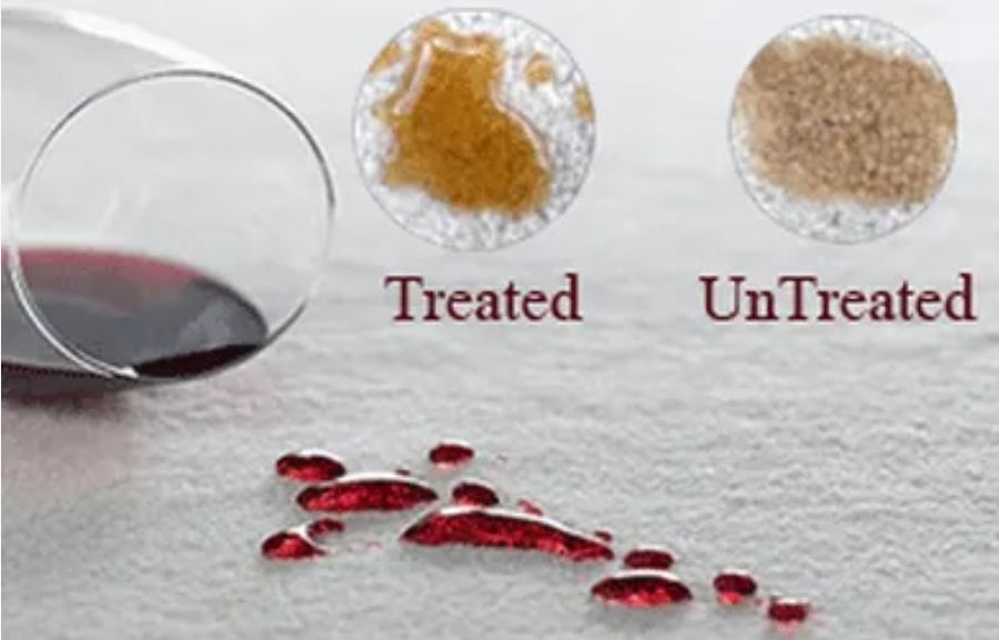 Carpet protection treated vs untreated demo